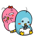 Lovely Couple Penguins WhatsApp Sticker #23