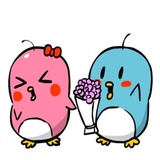 Lovely Couple Penguins WhatsApp Sticker #26