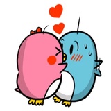 Lovely Couple Penguins WhatsApp Sticker #3