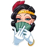 Mafia Girl WhatsApp Sticker #22