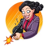 Mafia Girl WhatsApp Sticker #23