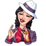 Mafia Girl WhatsApp Sticker #27