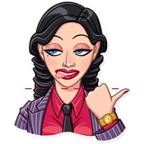 Mafia Girl WhatsApp Sticker #28