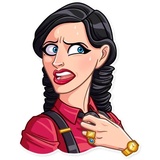 Mafia Girl WhatsApp Sticker #4