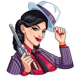 Mafia Girl WhatsApp Sticker #5