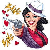 Mafia Girl WhatsApp Sticker #6