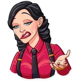 Mafia Girl WhatsApp Sticker #8