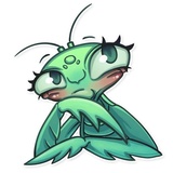 Eva the Mantis WhatsApp Sticker #12