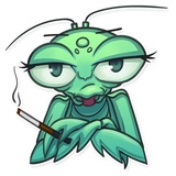 Eva the Mantis WhatsApp Sticker #13