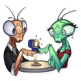 Eva the Mantis WhatsApp Sticker #17