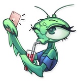 Eva the Mantis WhatsApp Sticker #20