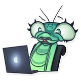 Eva the Mantis WhatsApp Sticker #4