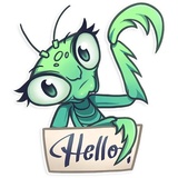 Eva the Mantis WhatsApp Sticker #5