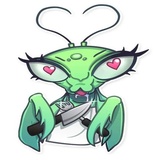 Eva the Mantis WhatsApp Sticker #7