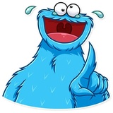Cookie Monster WhatsApp Sticker pack