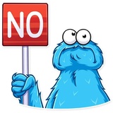 Cookie Monster WhatsApp Sticker #10