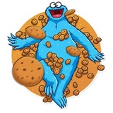 Cookie Monster WhatsApp Sticker #16