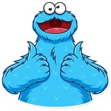 Cookie Monster WhatsApp Sticker #3