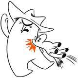 Mean Cowboy & Tiny Horse WhatsApp Sticker #2