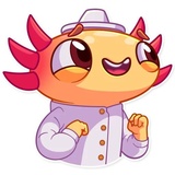 Mexican Axolotl WhatsApp Sticker #7