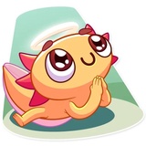 Mexican Axolotl WhatsApp Sticker #9