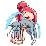 Mia Cat Lady WhatsApp Sticker #10