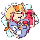 Mia Cat Lady WhatsApp Sticker #11