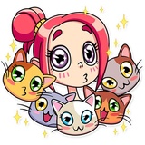 Mia Cat Lady WhatsApp Sticker #14