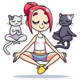 Mia Cat Lady WhatsApp Sticker #15