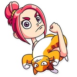 Mia Cat Lady WhatsApp Sticker #16