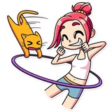 Mia Cat Lady WhatsApp Sticker #17