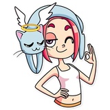 Mia Cat Lady WhatsApp Sticker #19