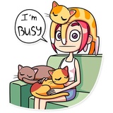 Mia Cat Lady WhatsApp Sticker #21