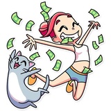 Mia Cat Lady WhatsApp Sticker #24