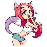 Mia Cat Lady WhatsApp Sticker #25