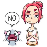 Mia Cat Lady WhatsApp Sticker #26