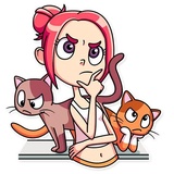 Mia Cat Lady WhatsApp Sticker #28