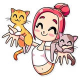 Mia Cat Lady WhatsApp Sticker #29
