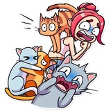 Mia Cat Lady WhatsApp Sticker #3