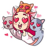 Mia Cat Lady WhatsApp Sticker #30