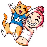 Mia Cat Lady WhatsApp Sticker #4