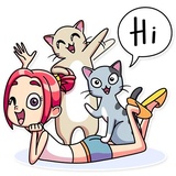 Mia Cat Lady WhatsApp Sticker #5