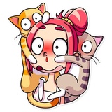 Mia Cat Lady WhatsApp Sticker #6