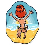 Mia's Vacation WhatsApp Sticker #5
