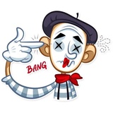Mike The Mime WhatsApp Sticker #14
