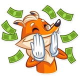 Millionaire Fox WhatsApp Sticker #19