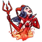 Miss Devil WhatsApp Sticker pack