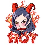 Miss Devil WhatsApp Sticker #11