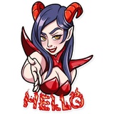 Miss Devil WhatsApp Sticker #5