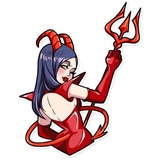 Miss Devil WhatsApp Sticker #7